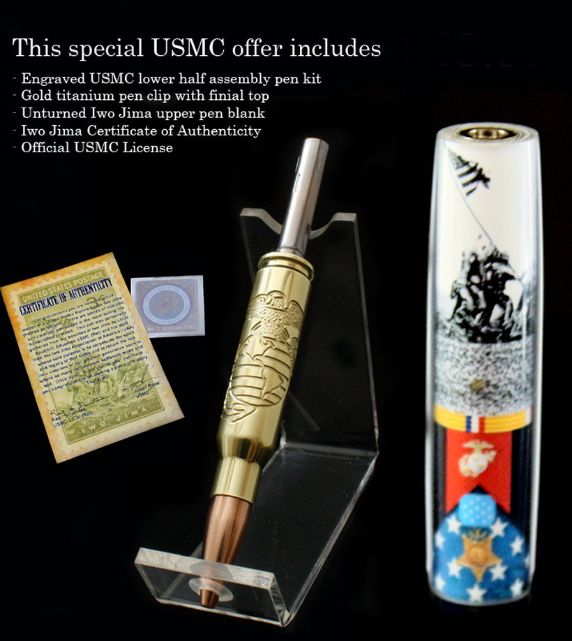 Licensed Iwo Jima USMC Cartridge Series Pen Kits