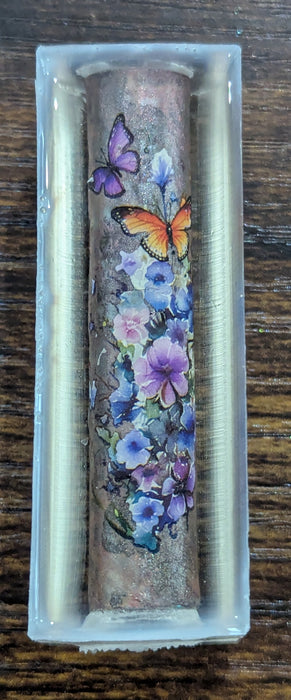 Sierra Flowers Clear Cast Pen Blank 14