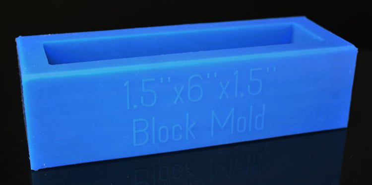 1.5" x 6" x 1.5" Horizontal Block Silicone Mold