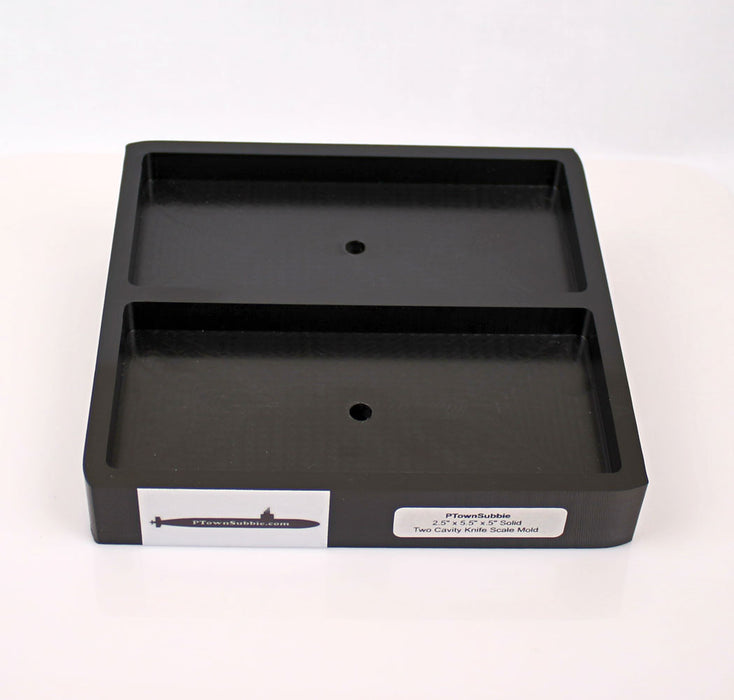 HDPE 2 Cavity Knife Scales Mold - Solid