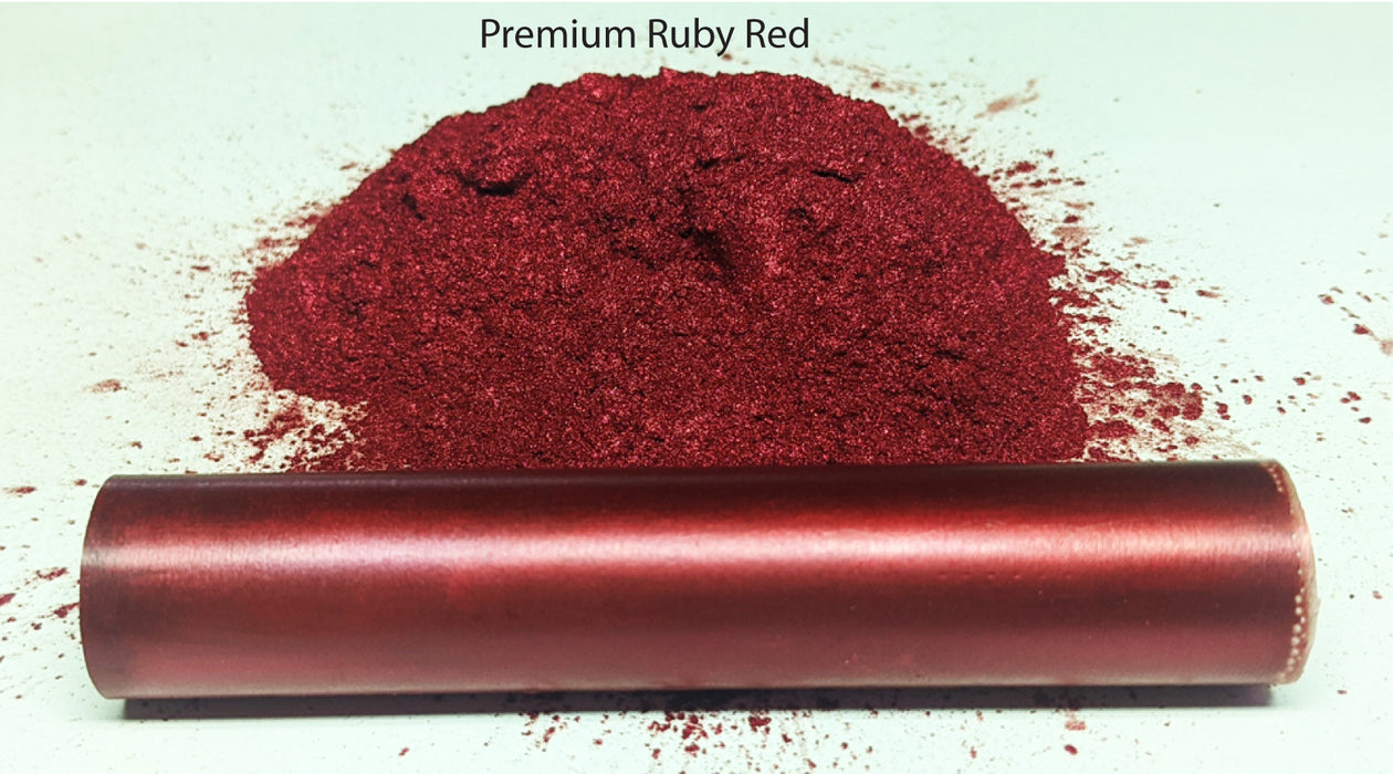 PTownSubbie Mica Powders - Premium Chroma Pearl Ruby Red - net 1 ounce (28 grams) each