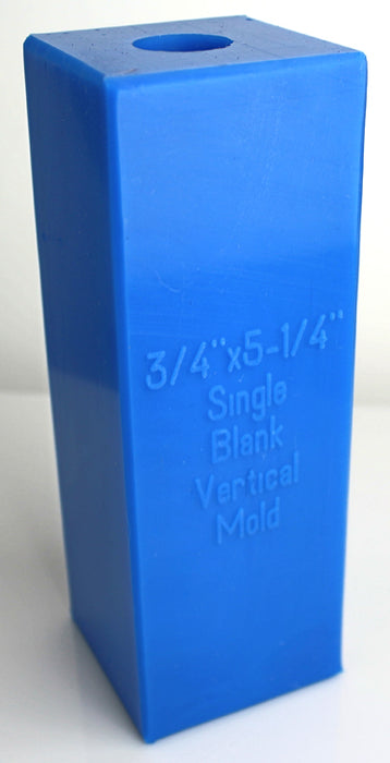 3/4" Diameter x 5-1/4" Deep Single Round Blank Vertical Silicone Mold