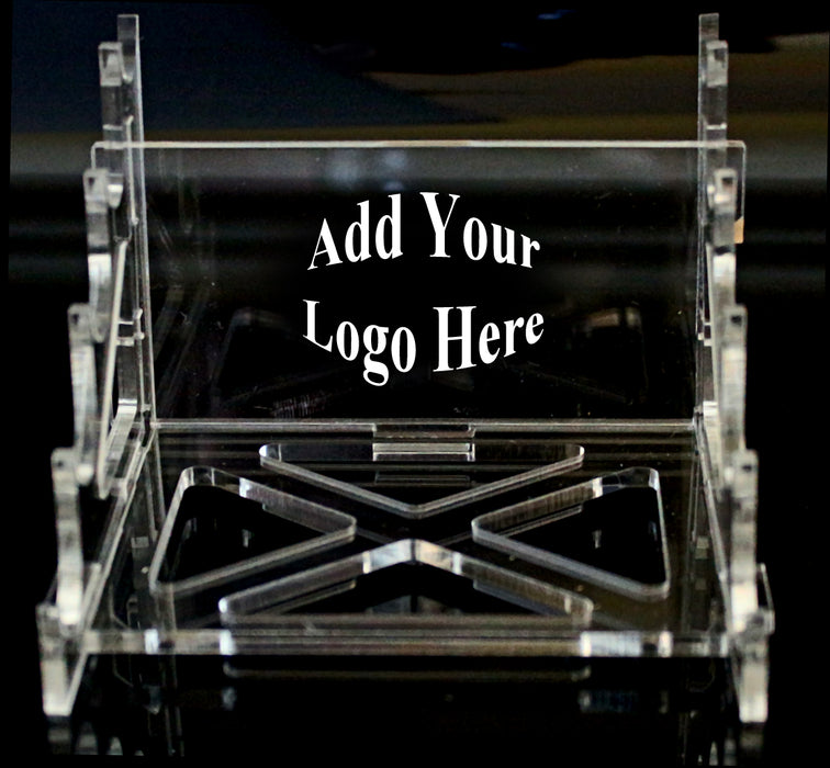 5 Pen Acrylic Display Stand w/ Vector Image Ready Logo