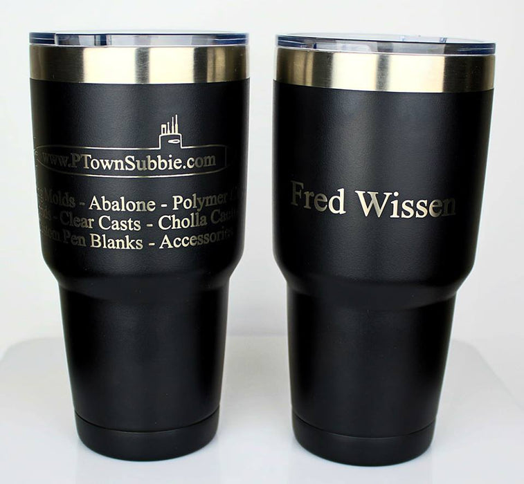 Laser Marked Travel Mugs - 30 ounce - black